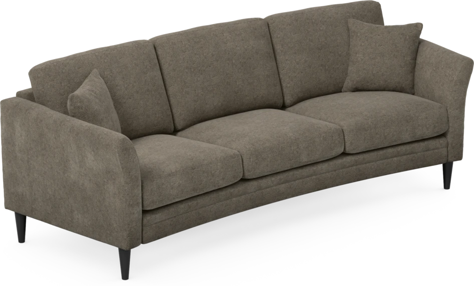 Eden - 3-sits soffa svängd - Brun