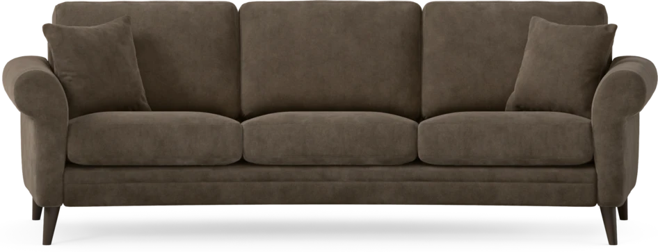 Eden - 3-sits soffa svängd - Brun
