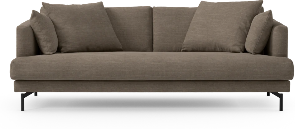 Harper - 3-sits soffa, hel dyna - Brun
