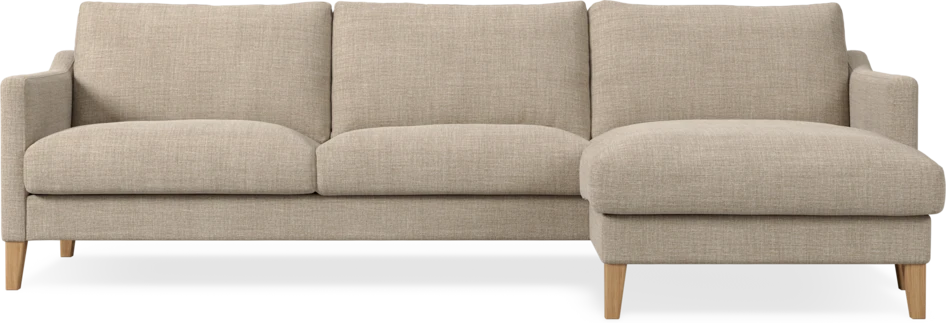 Winston - 3-sits soffa med schäslong, vändbar - Beige