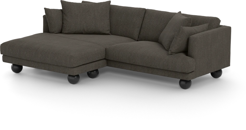 Harper - 4-sits med schäslong XL vänster - Brun
