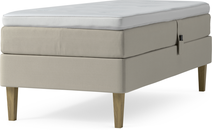 Delux Sense - Ställbar säng, enkelsäng med bäddmadrass och sängben