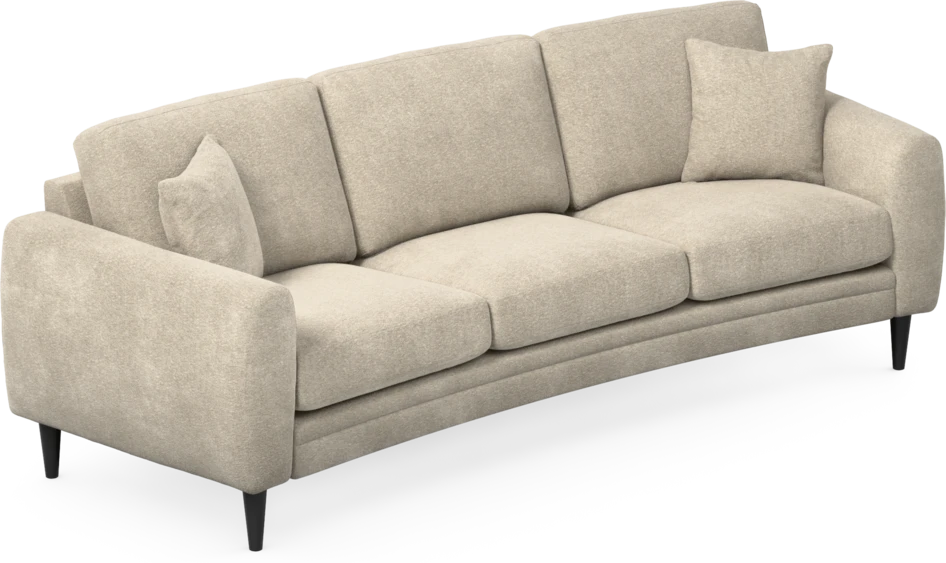 Eden - 3-sits soffa svängd - Beige