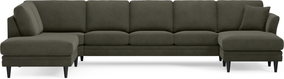 Eden - 3-sits soffa med divan vänster och schäslong höger - Grå