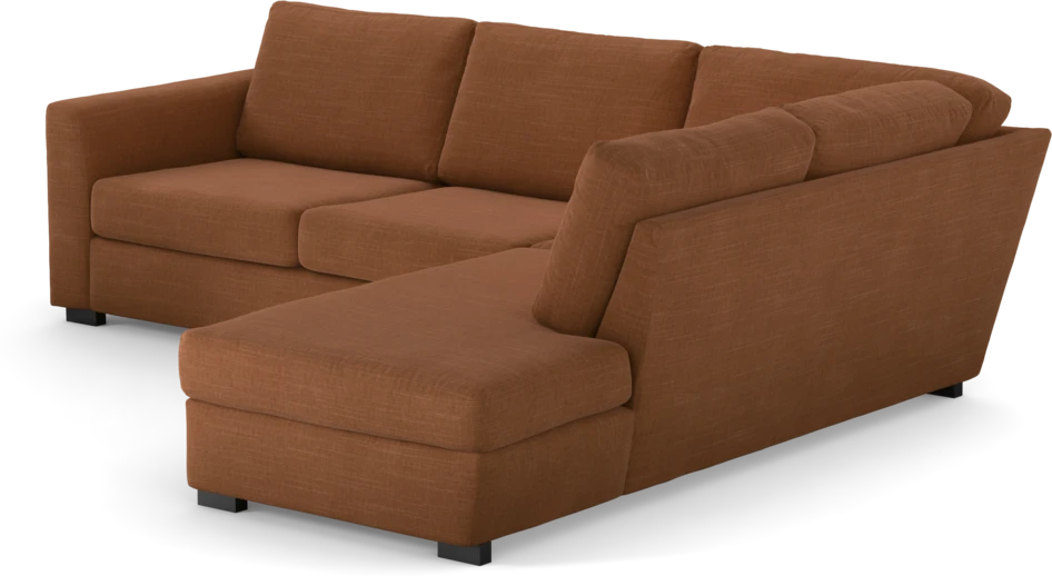 Friday - 2,5-sits soffa med divan höger - Orange