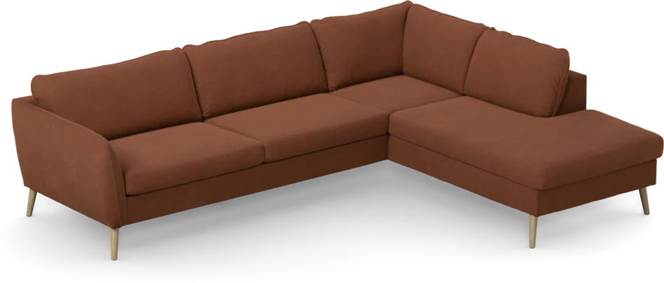 County - 2,5-sits soffa med divan höger - Orange