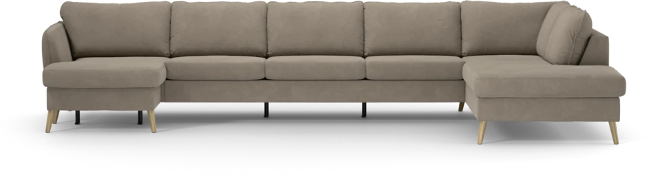 County - 4-sits soffa med schäslong vänster och divan höger - Beige