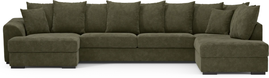 Town - 3-sits soffa med divan höger och schäslong vänster - Grön