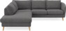 Madison - 2-sits soffa med divan vänster - Grå