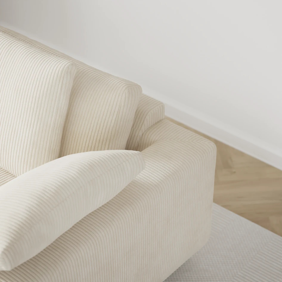 Amie - 4-sits soffa - Vit
