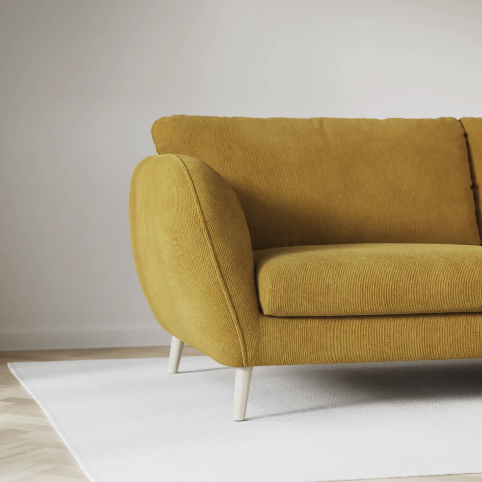 Madison Lux - Hörnsoffa 2+3-sits, hörn 1 - Gul