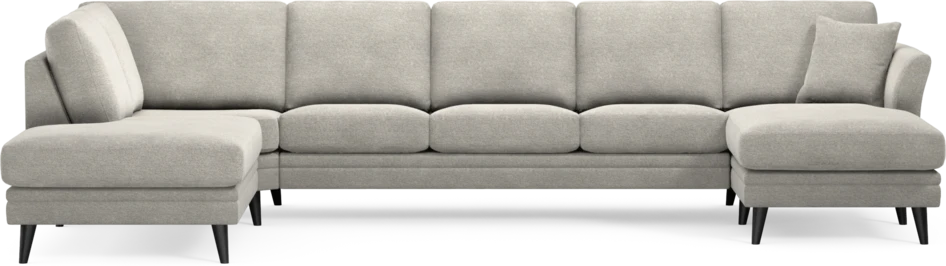 Eden - 3-sits soffa med divan vänster och schäslong höger - Grå