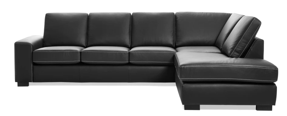 Sit Down - 3-sits soffa med divan höger, C1-komfort - Svart