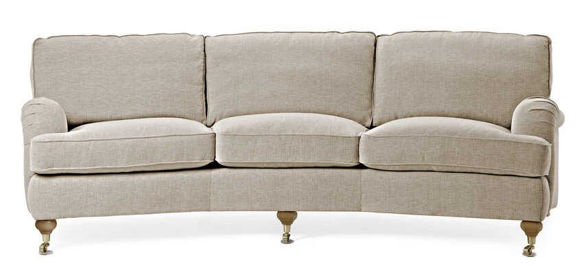 Oxford Delux - 3-sits soffa svängd, fast klädsel - Beige