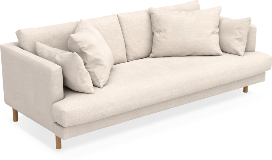 Harper - 3-sits soffa, hel dyna - Beige