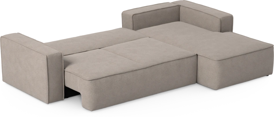 Ide - Bäddsoffa 3-sits med schäslong höger - Beige