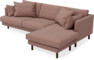 Harper - 4-sits med schäslong höger  - Rosa