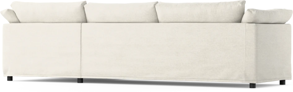 Cherrie - 3-sits soffa med schäslong höger, med kappa - Vit
