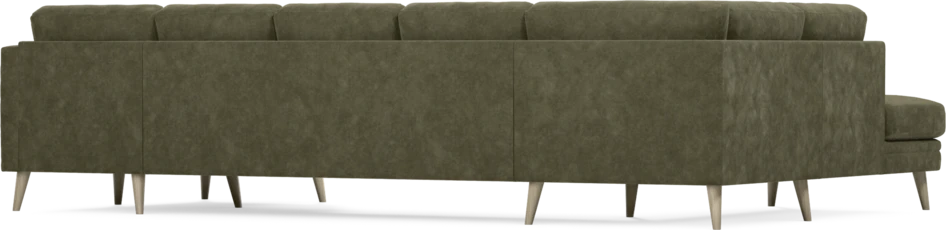Eden - 3-sits soffa med divan vänster och schäslong höger - Grön