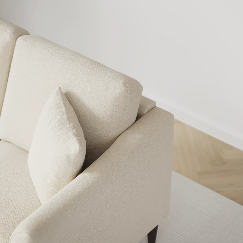 Eden - 3-sits soffa med schäslong vänster och divan höger - Beige