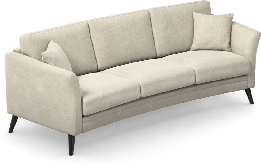 Eden - 3-sits svängd - Beige