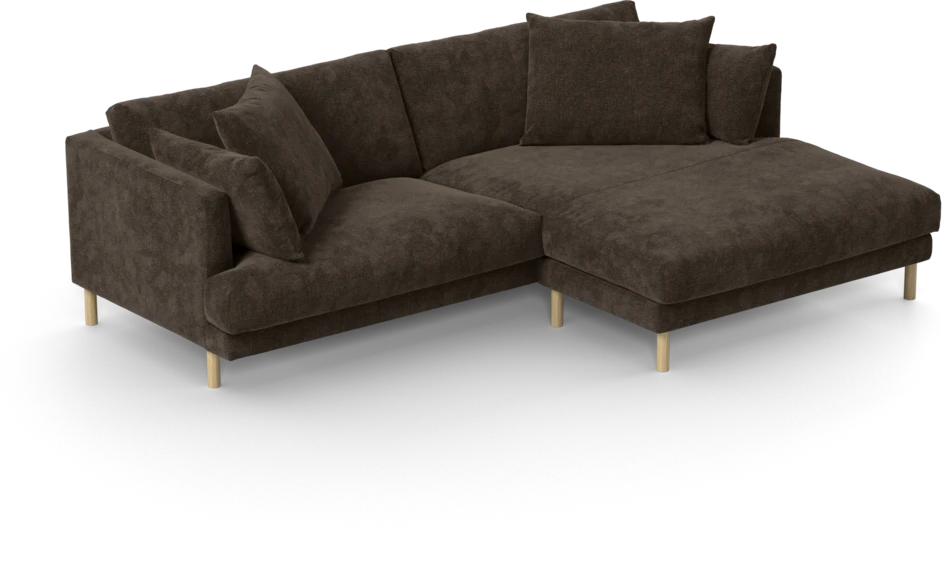 Harper - 4-sits med schäslong XL höger - Brun