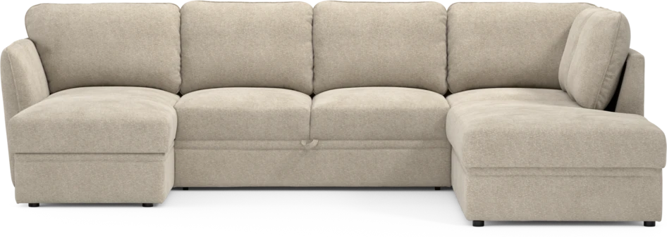 Öland - Bäddsoffa med schäslong vänster och divan höger - Beige