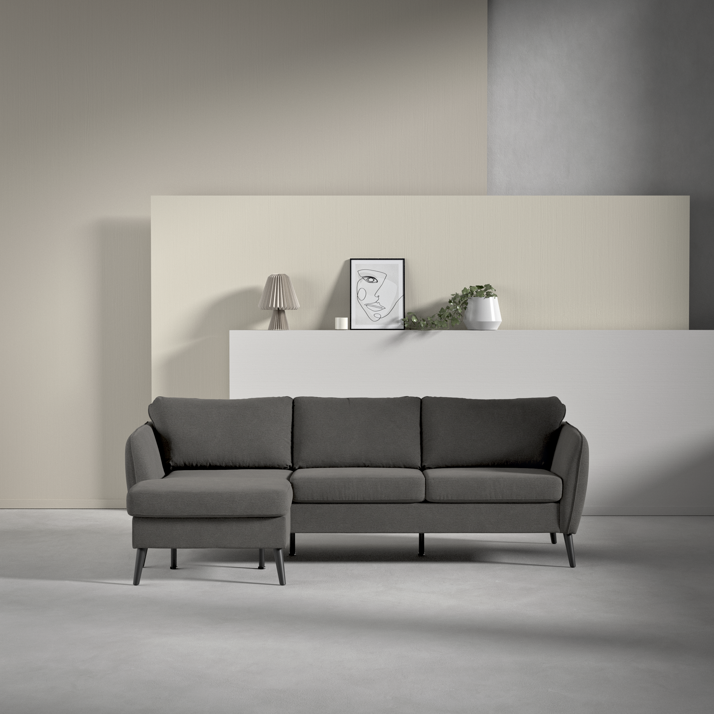 County - 3-sits soffa med flyttbar schäslong - inspiration