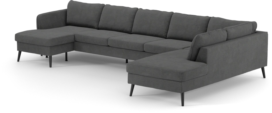 County - 4-sits soffa med schäslong vänster och divan höger - Grå