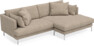 Harper - 4-sits med schäslong XL höger - Brun