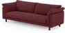 Cherrie - 4-sits soffa, hel dyna, fast klädsel - Röd