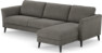 Bridge - 3-sits soffa med schäslong höger - Grå
