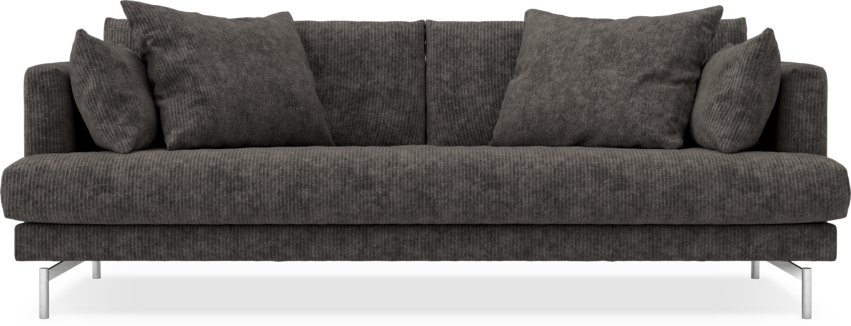 Harper - 3-sits soffa, hel dyna - Grå
