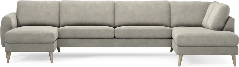 Bridge - 3-sits soffa med schäslong vänster och divan höger - Grå