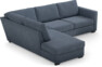Friday - 2,5-sits soffa med divan vänster - Blå