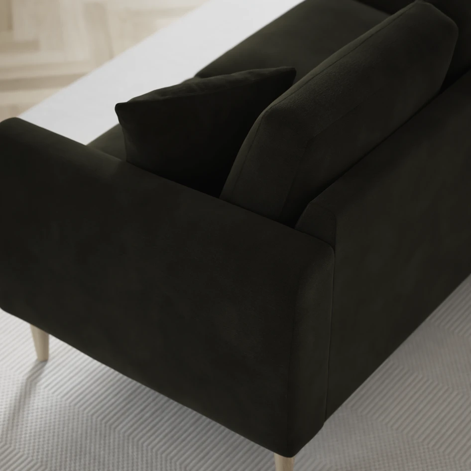 Eden - 3-sits soffa svängd - Grön