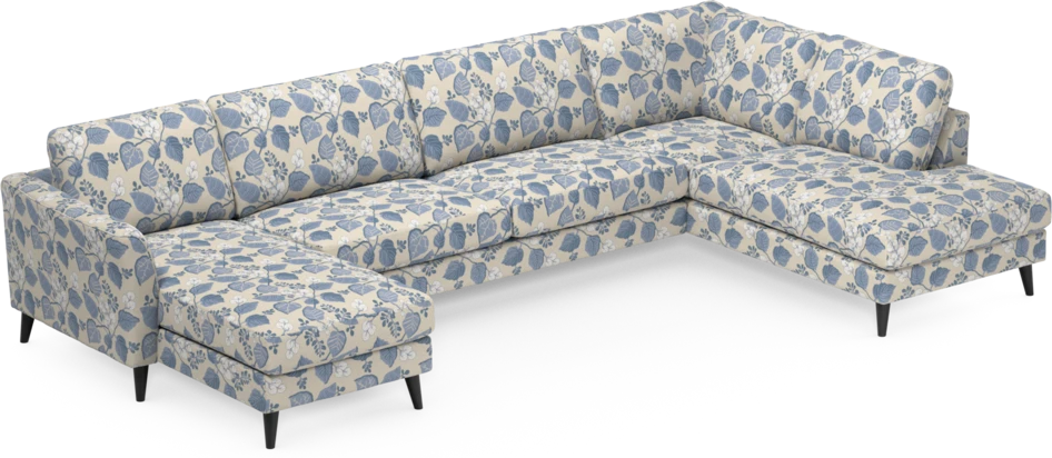 Bridge - 3-sits soffa med schäslong vänster och divan höger - Blå