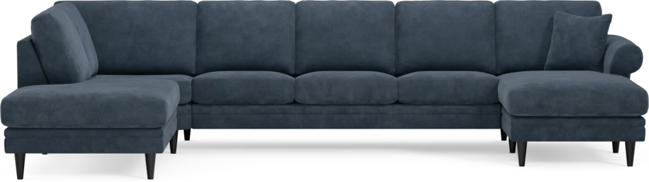 Eden - 3-sits soffa med divan vänster och schäslong höger - Blå