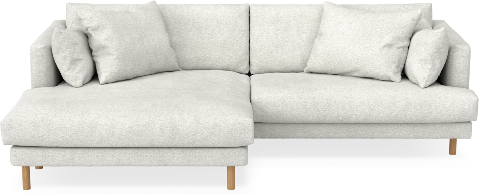 Harper - 4-sits med schäslong XL vänster - Vit