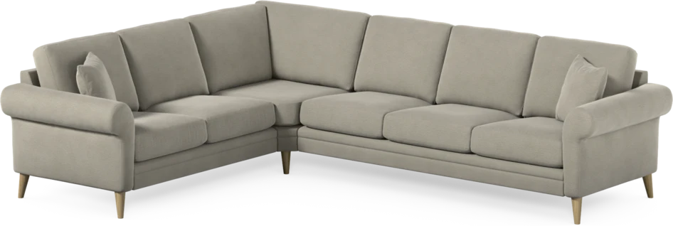 Eden - Hörnsoffa, 2+3-sits - Brun