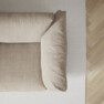 Cherrie - 3-sits soffa, hel dyna, fast klädsel - Beige