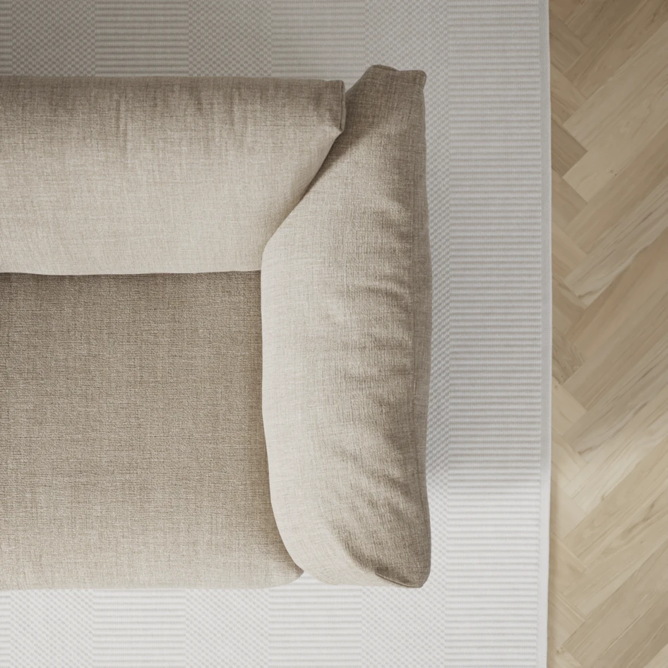 Cherrie - 3-sits soffa med divan höger, fast klädsel - Beige