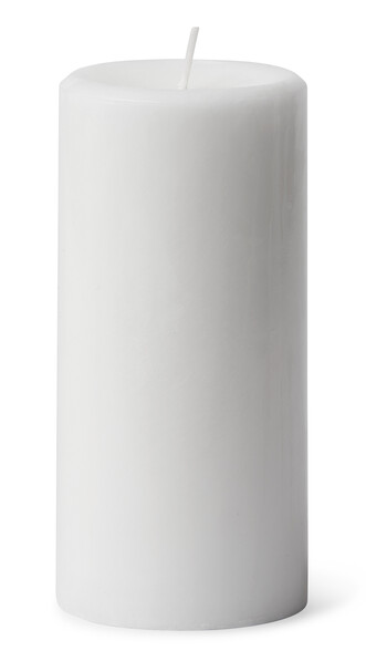 Glimra - Blockljus, H 15 Ø 7 cm, brinntid 60 h - Vit