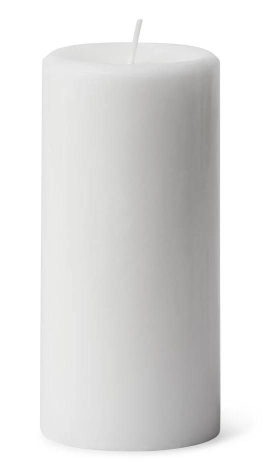 Glimra - Blockljus, H 15 Ø 7 cm, brinntid 60 h - Vit