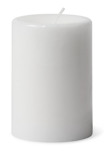 Glimra - Blockljus, stearin, Ø 7, H 10 cm, brinntid 35 h - Vit