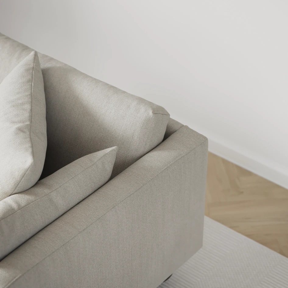 Harper - 3-sits soffa, hel dyna - Beige