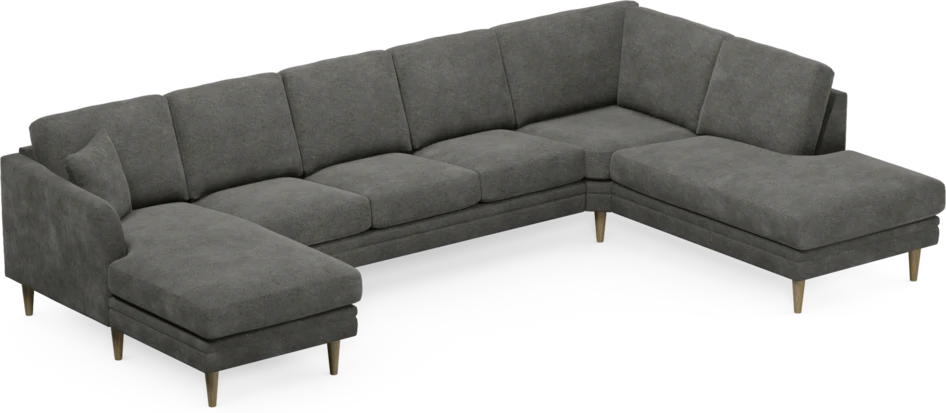 Eden - 3-sits soffa med schäslong vänster och divan höger - Grå