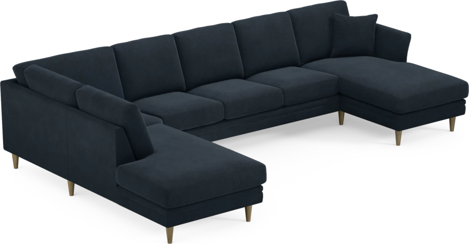 Eden - 3-sits soffa med divan vänster och schäslong höger - Blå