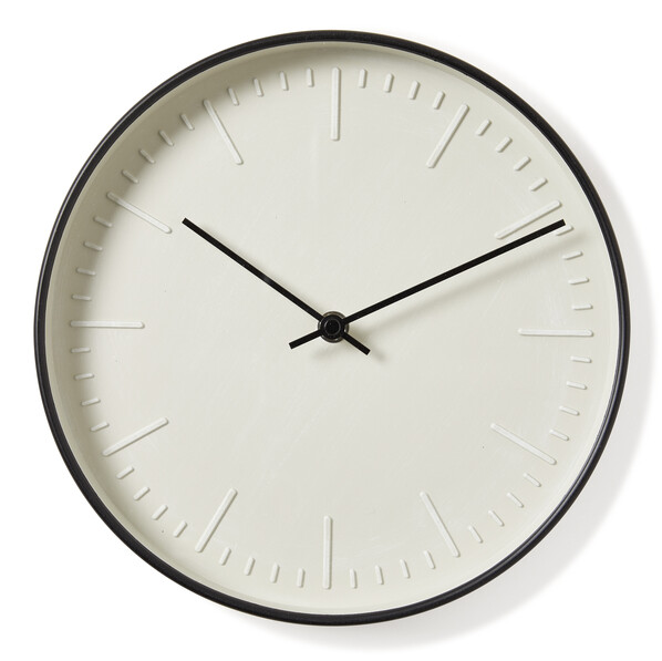 Pierre - Väggklocka, Ø 25,5 cm - Svart