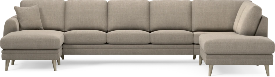 Eden - 3-sits soffa med schäslong vänster och divan höger - Beige
